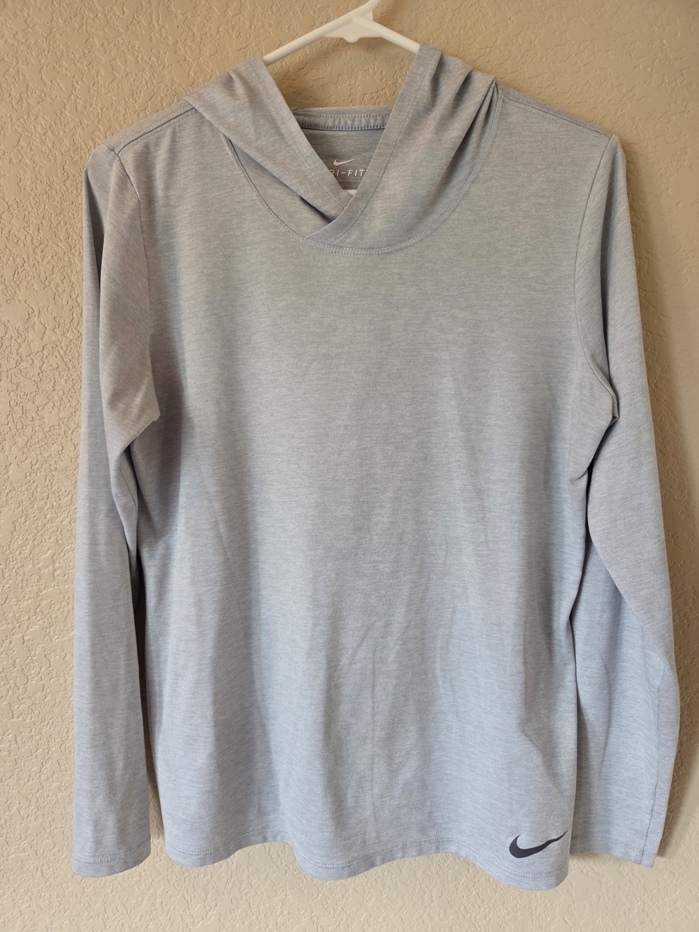 Nike Women's Light Gray Crewneck Performance Hoodie